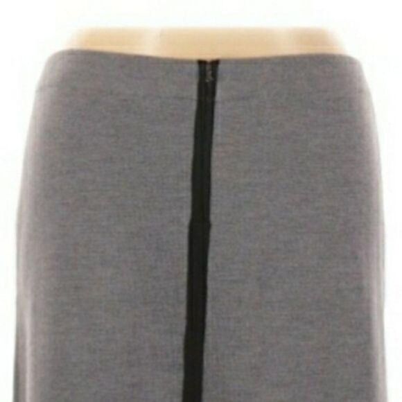 Ann Taylor Loft Skirt Straight Wool Knit Color Blocked Black Gray Size XL - Picture 7 of 11